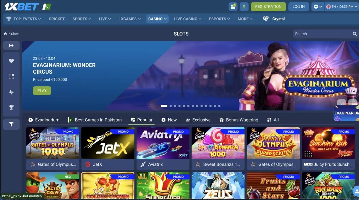 1xBet Casino Lobby — Slots und Aktionen